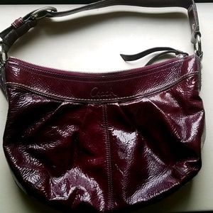 Coach Dark Purple/Maroon Shoulder Bag